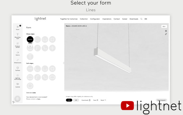 Lighnet UX Configurator